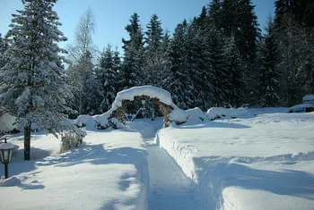 Neige à perte de vue - vacances avec un enfant