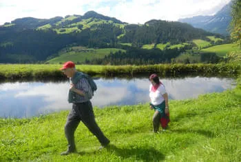 Holiday dancing hiking