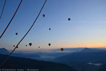 Montgolfière avec une vue fantastique © Kitzbüheler Alpen Brixental