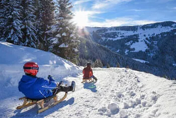 Rodeln in den Kitzbüheler Alpen © Silvia Seebacher - Hohe Salve