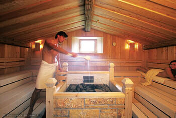Espace sauna du monde de baignade panoramique